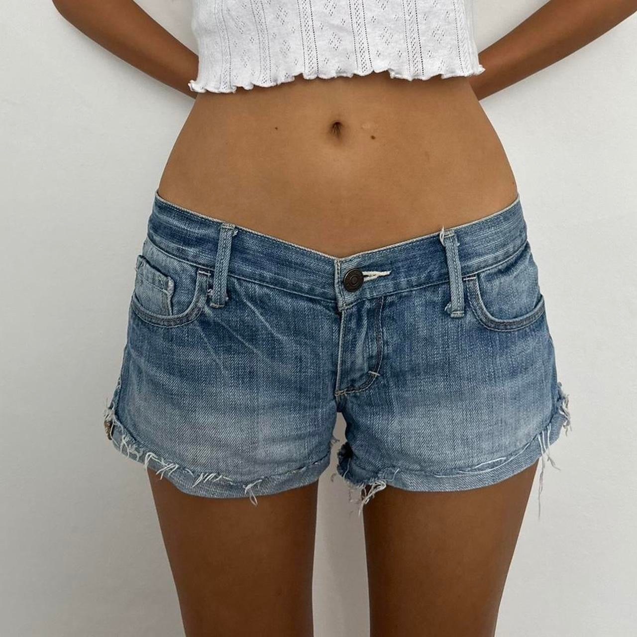 Vintage 2000’s Abercrombie and fitch blue denim shorts