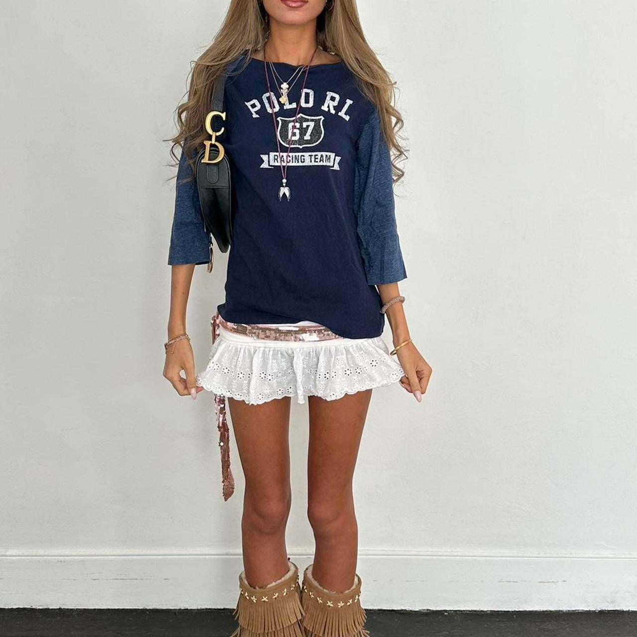 Vintage 00s Ralph Lauren racing blue top