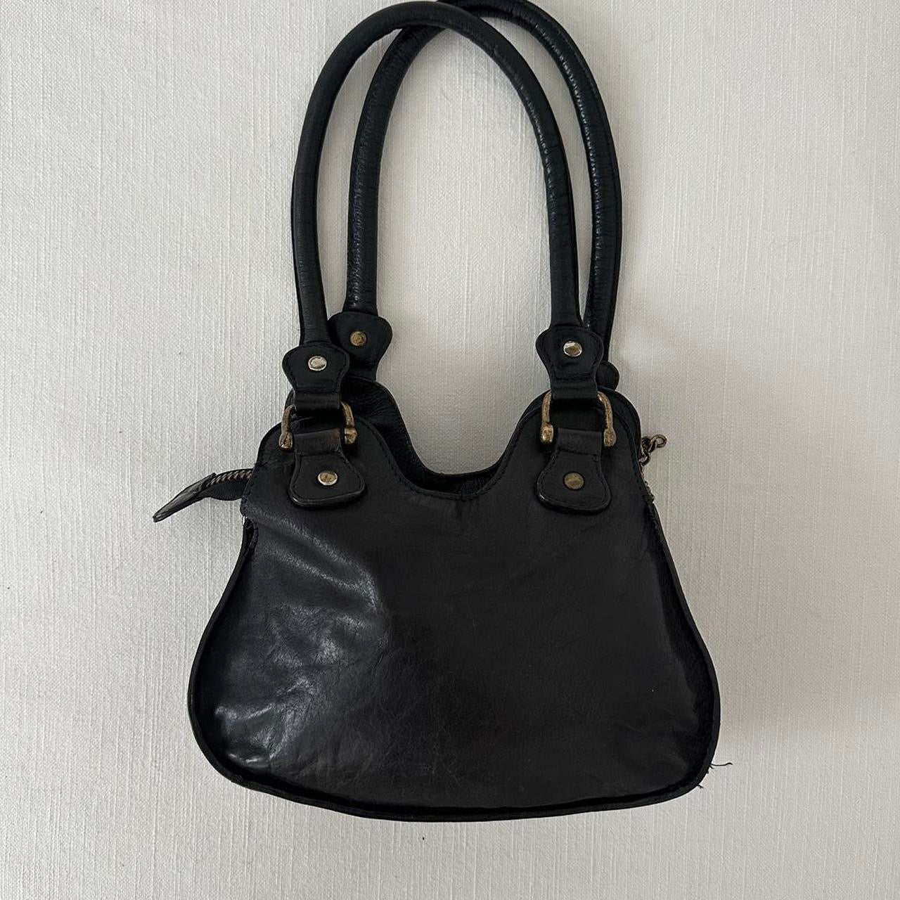 Vintage leather buckle bag