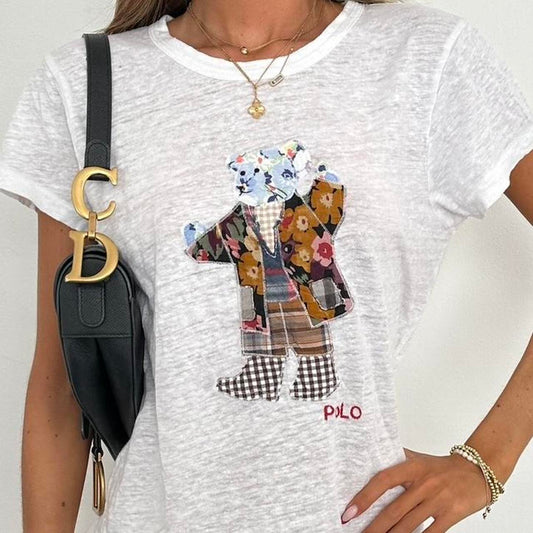 Vintage Ralph Lauren patchwork teddy bear top