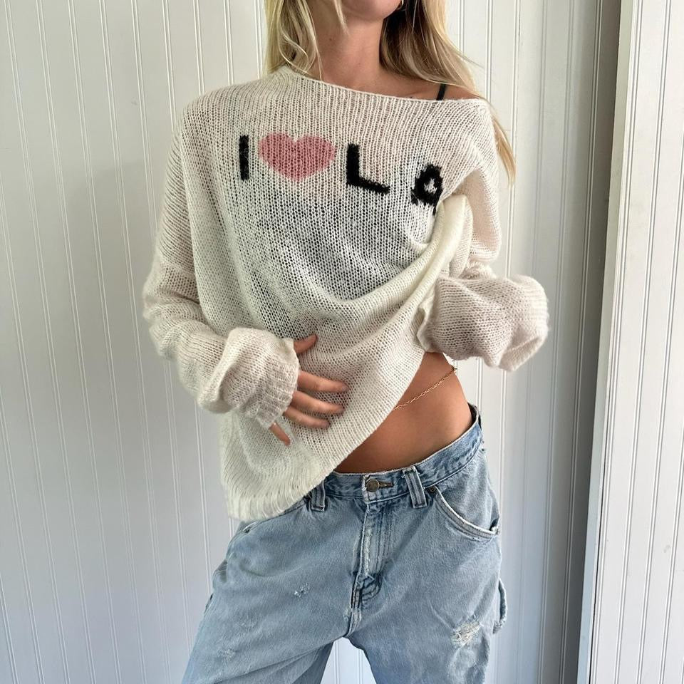 Vintage I 🩷 LA knitted sweater