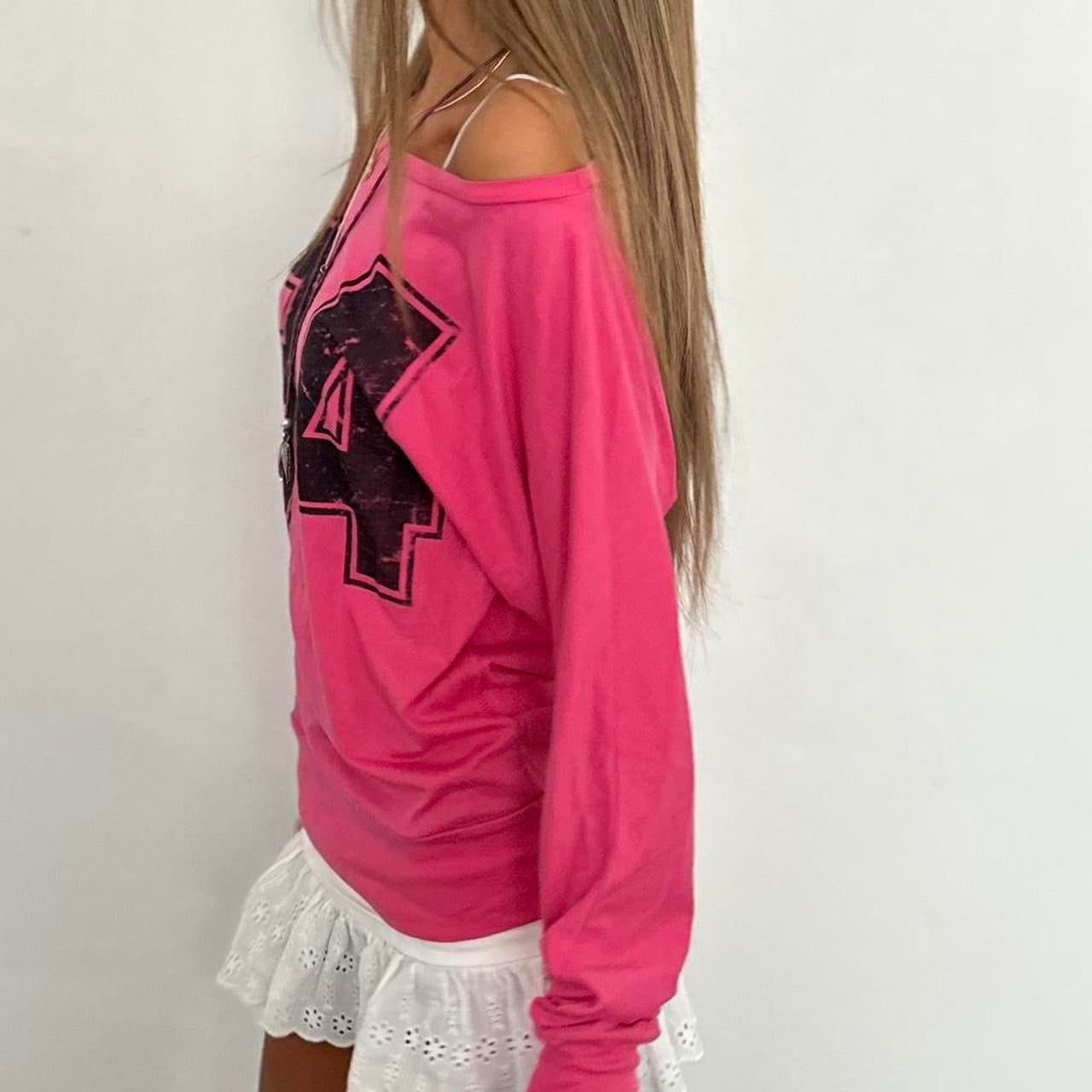 Vintage 2000s pink off shoulder top