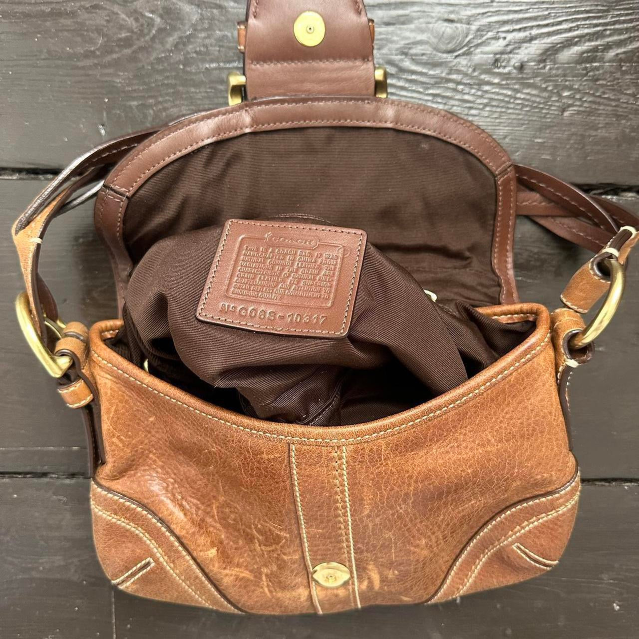 Vintage 90’s Coach brown leather bag