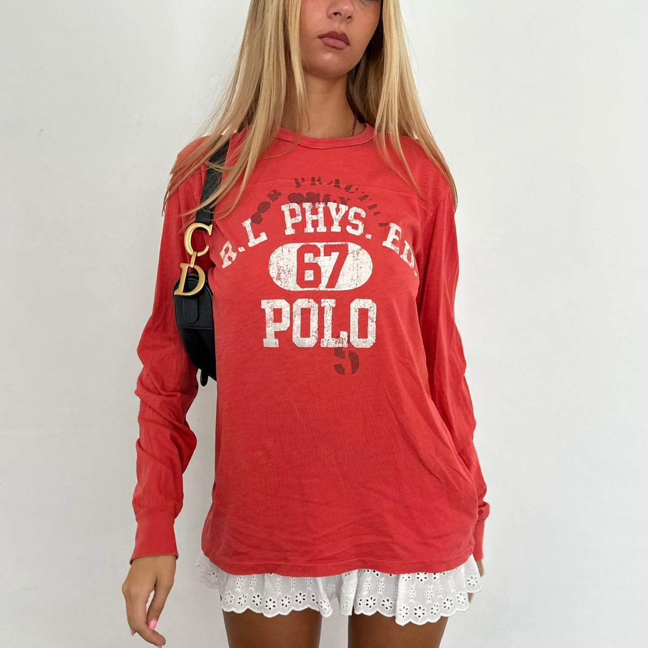 Vintage 2000’s Polo Ralph Lauren red long sleeve top
