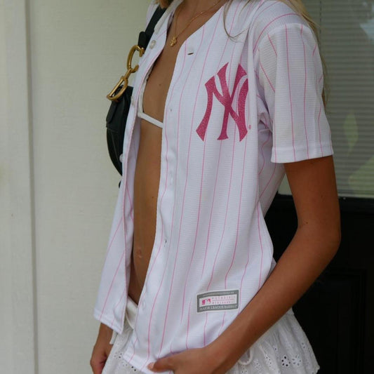 Vintage Yankees jersey baby tee