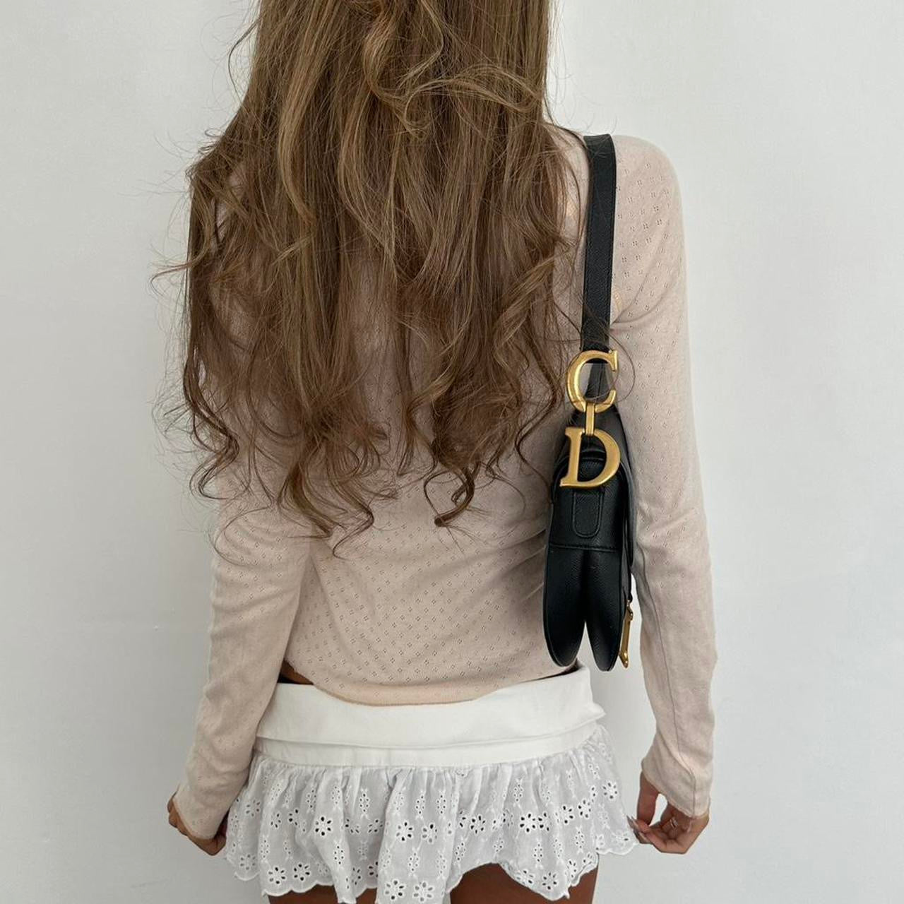 Vintage 00s Abercrombie and Fitch pointelle long sleeve top
