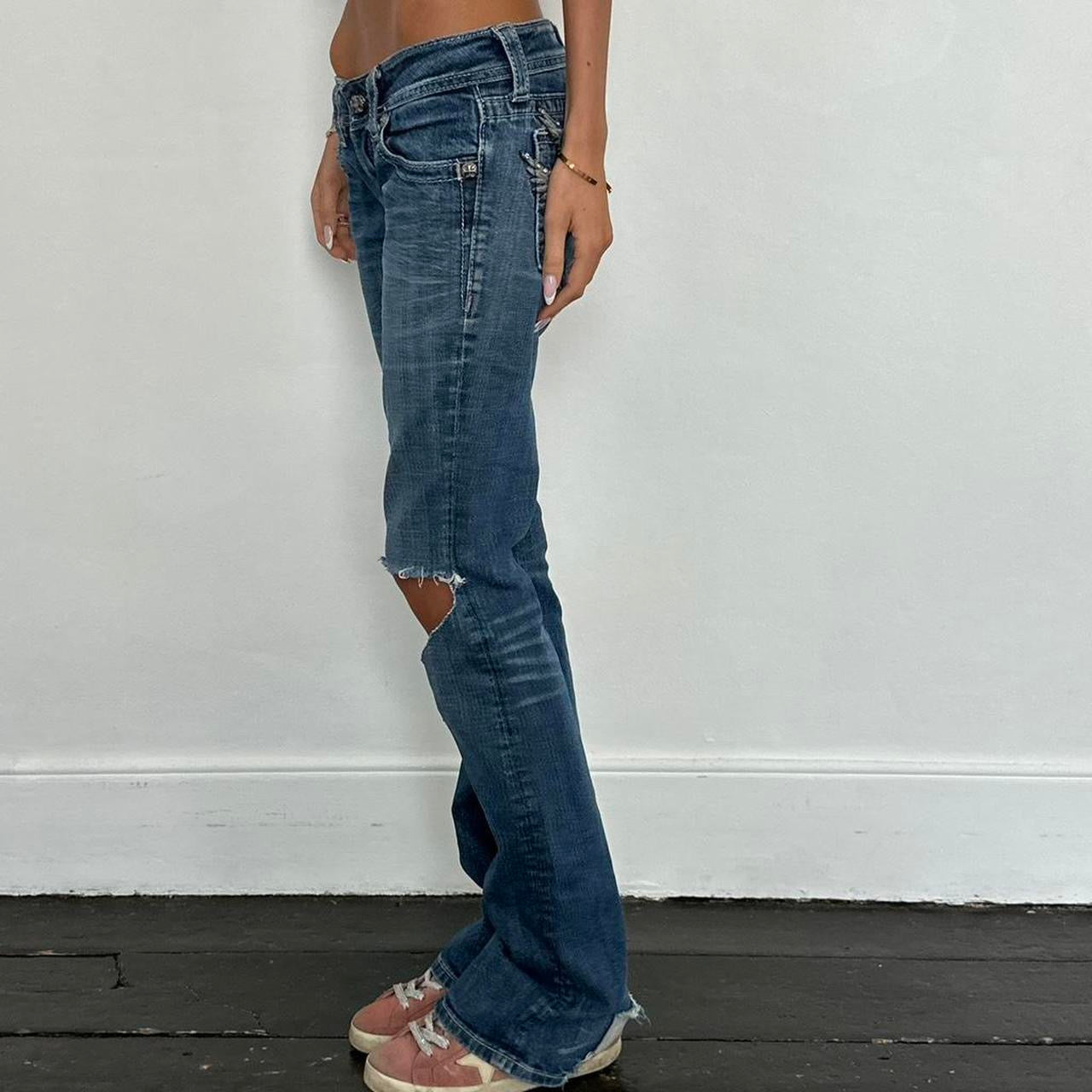 Vintage 00s angel wing bootcut jeans