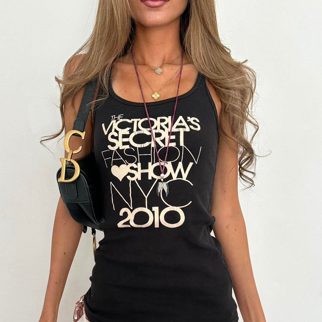 Vintage Victoria’s Secret black fashion show 2010 tank top