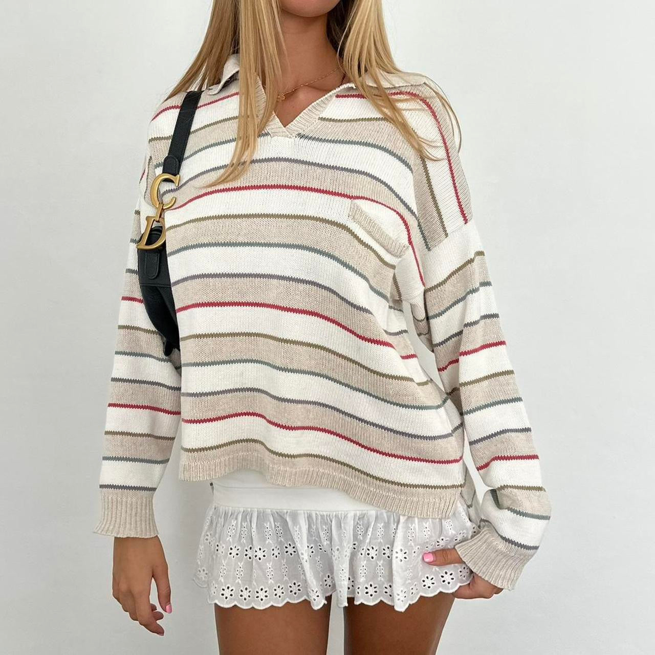 Vintage 2000’s striped knit sweater top