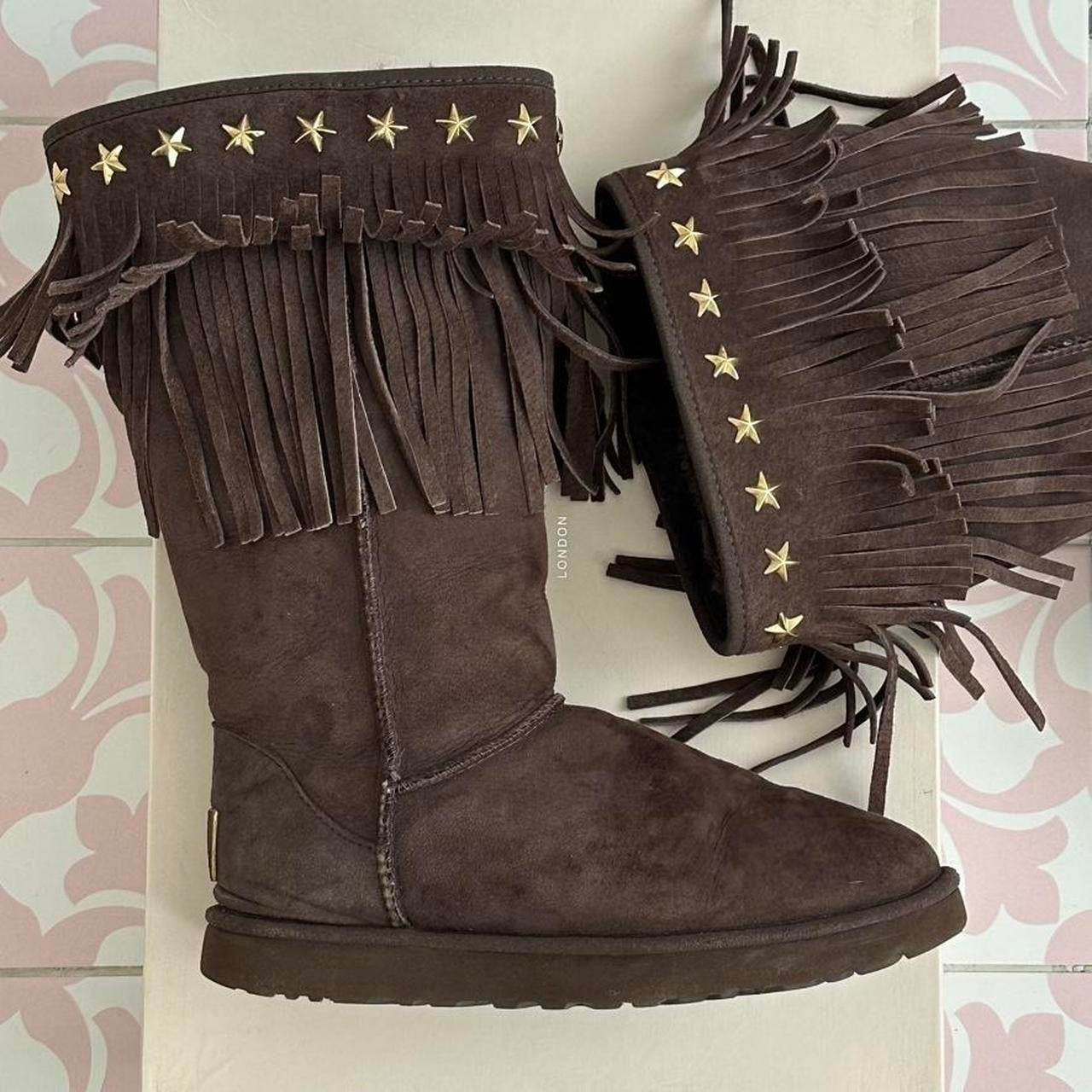 Vintage chocolate brown 2010 Jimmy Choo X Ugg boots