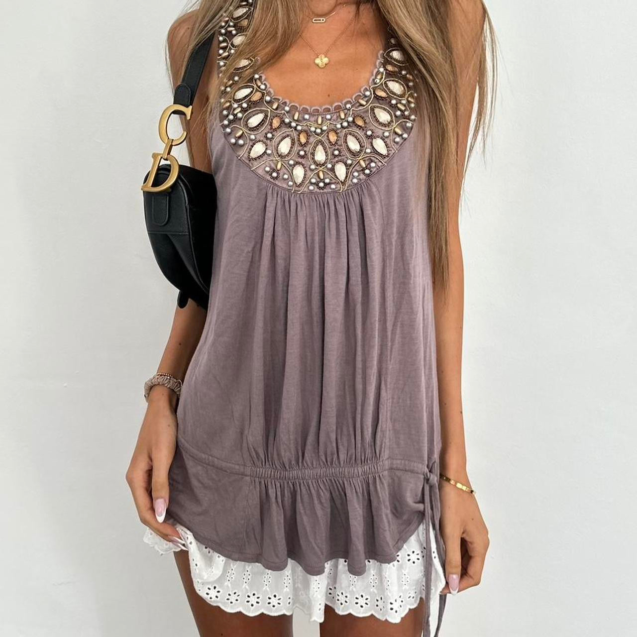 Vintage 2000’s embellished cami top