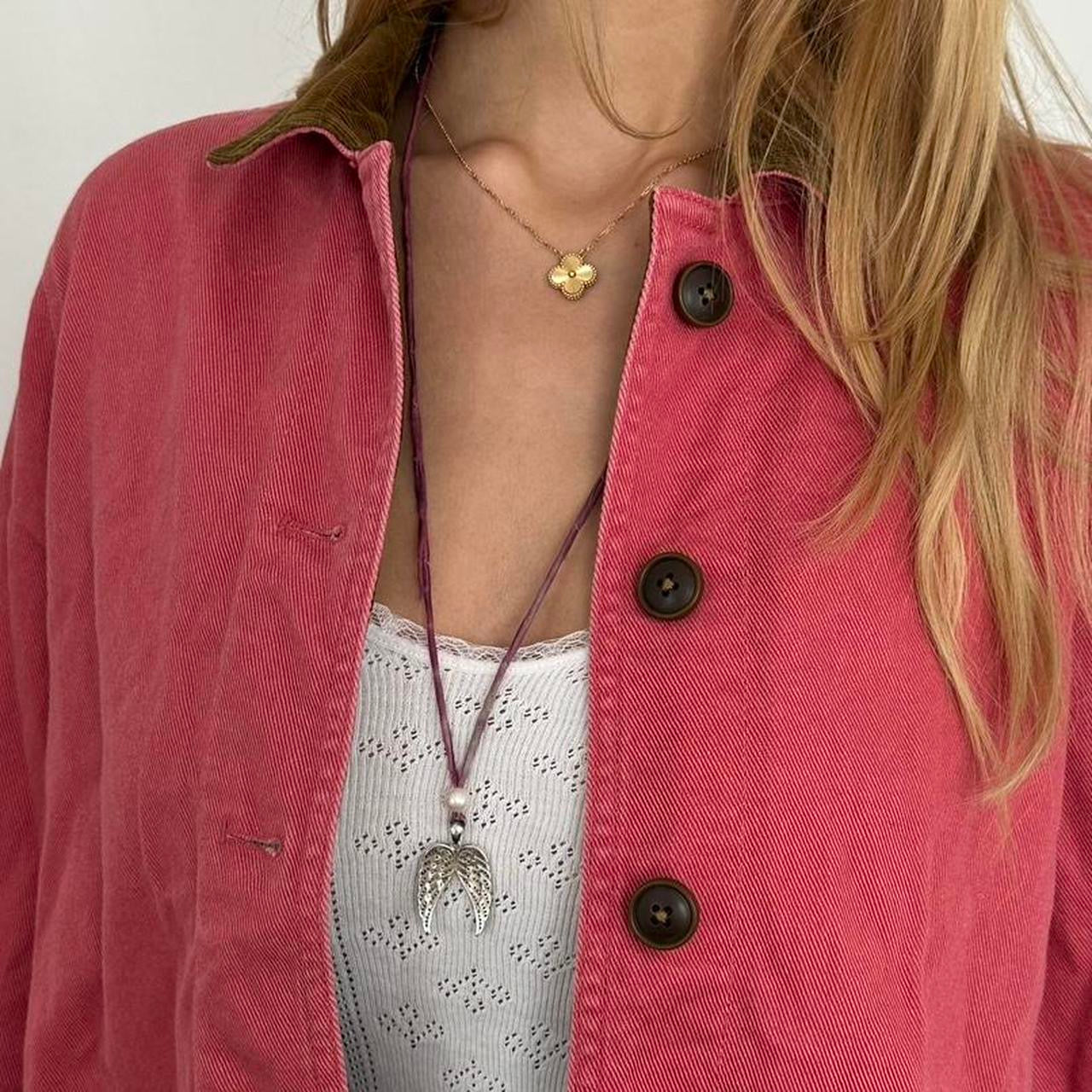 Vintage 90’s dark pink button down jacket