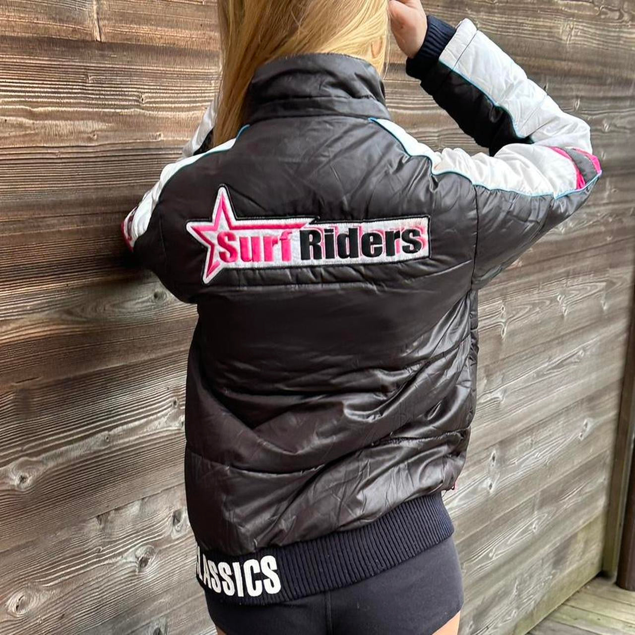 Vintage Surf Riders black & pink jacket