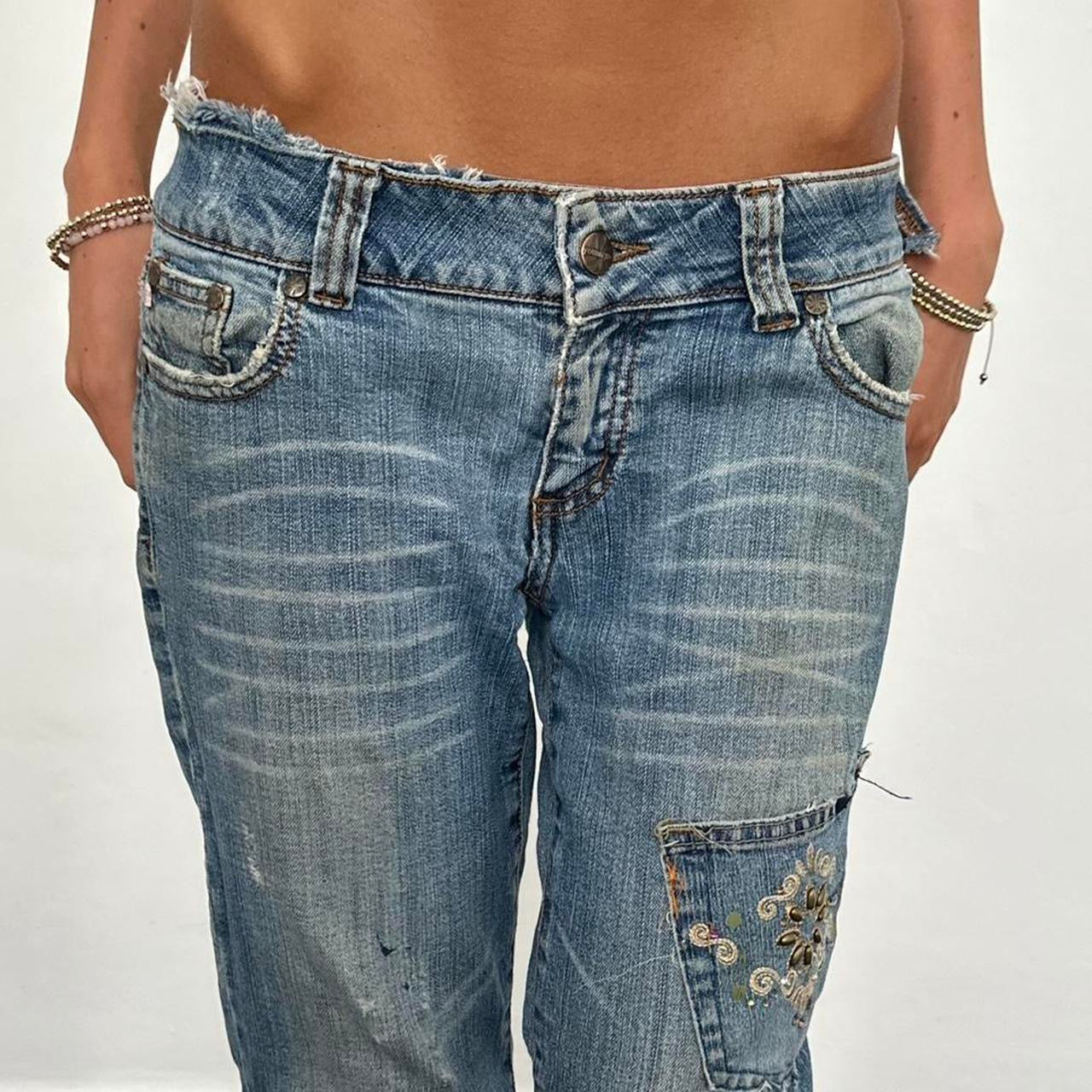 Vintage 2000’s butterfly bootcut jeans