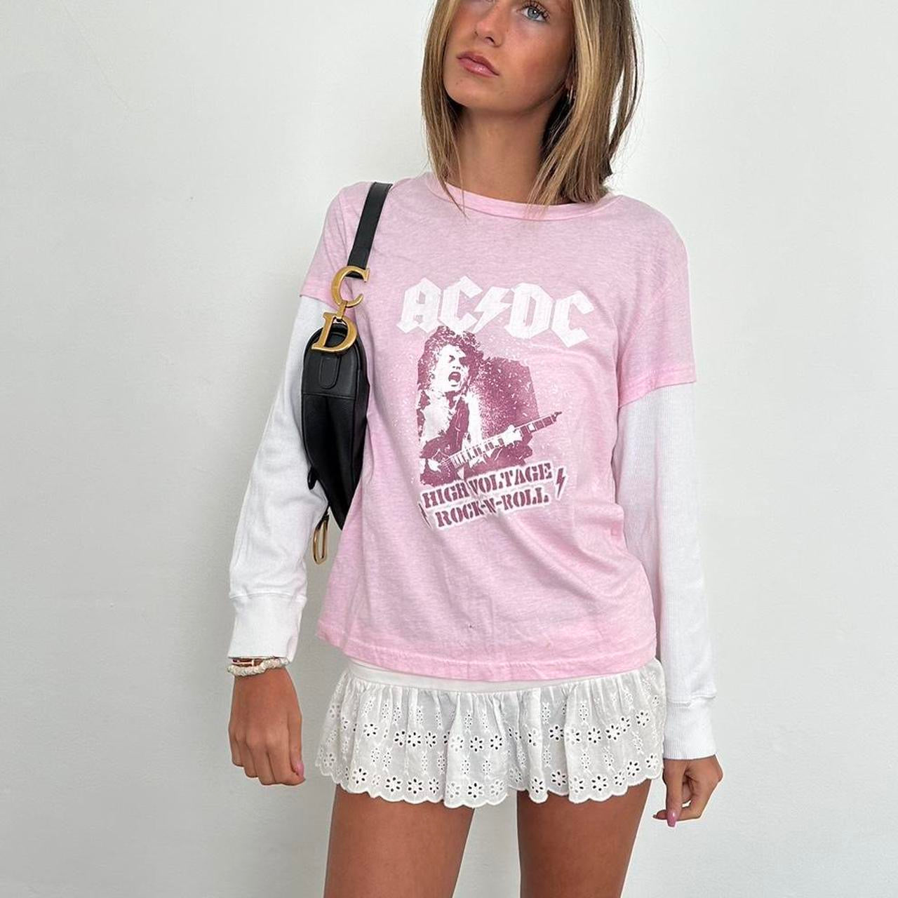 Vintage layered AC/DC long sleeve top – Chelsea Thrift