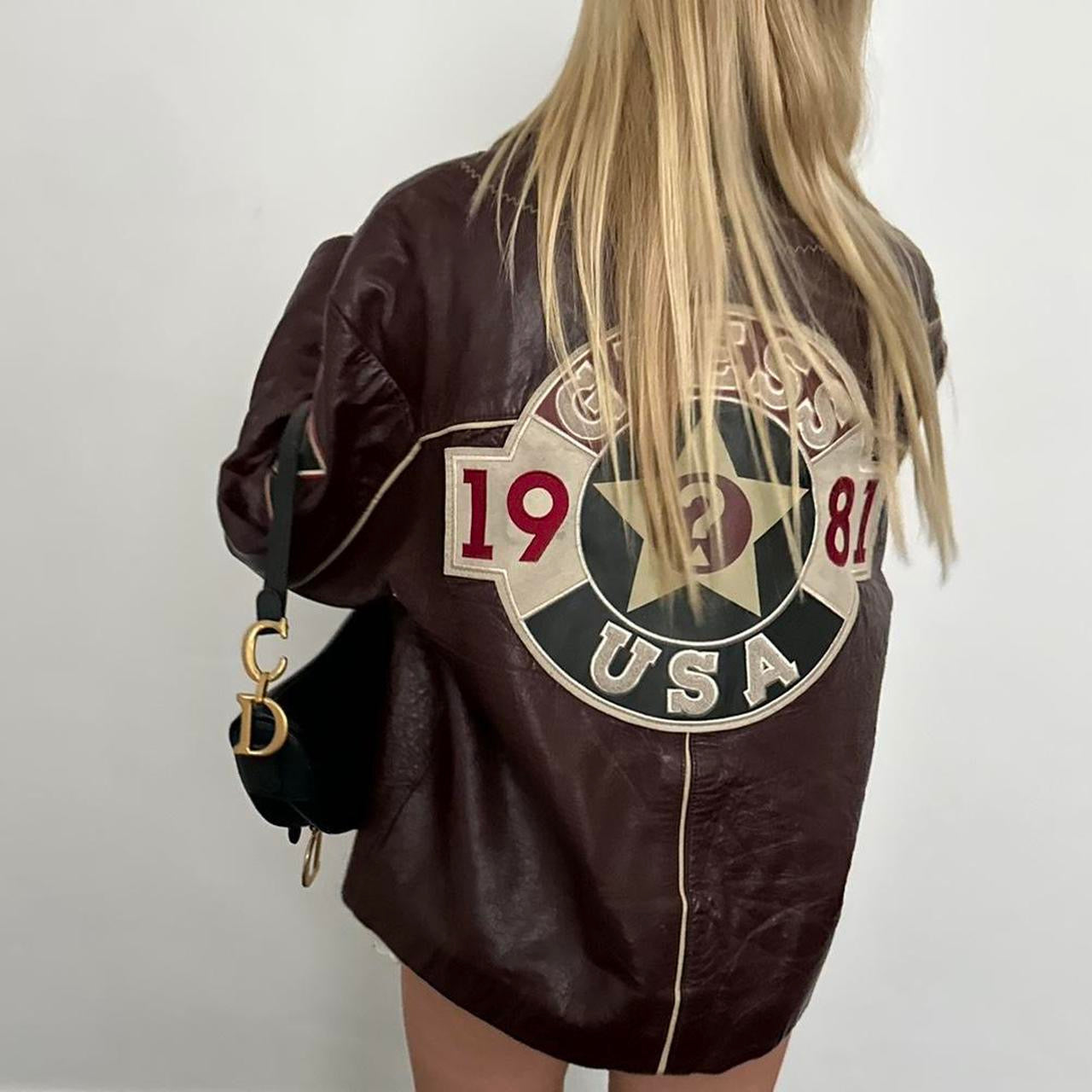 Vintage 90’s rare Guess leather jacket