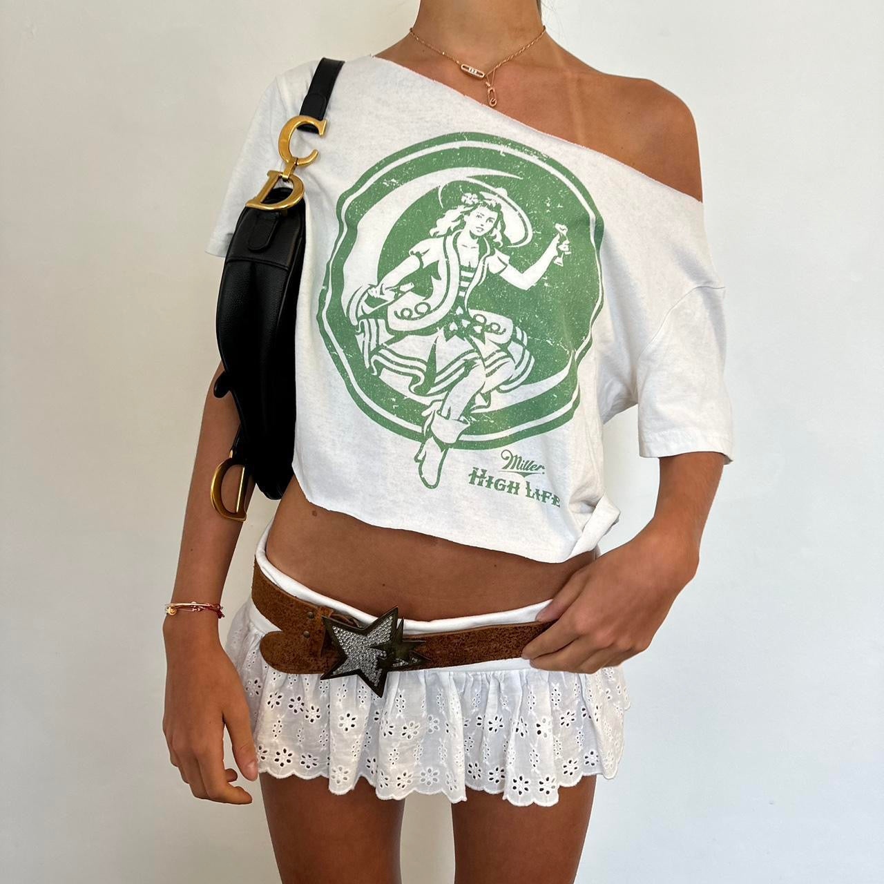 Vintage green graphic top