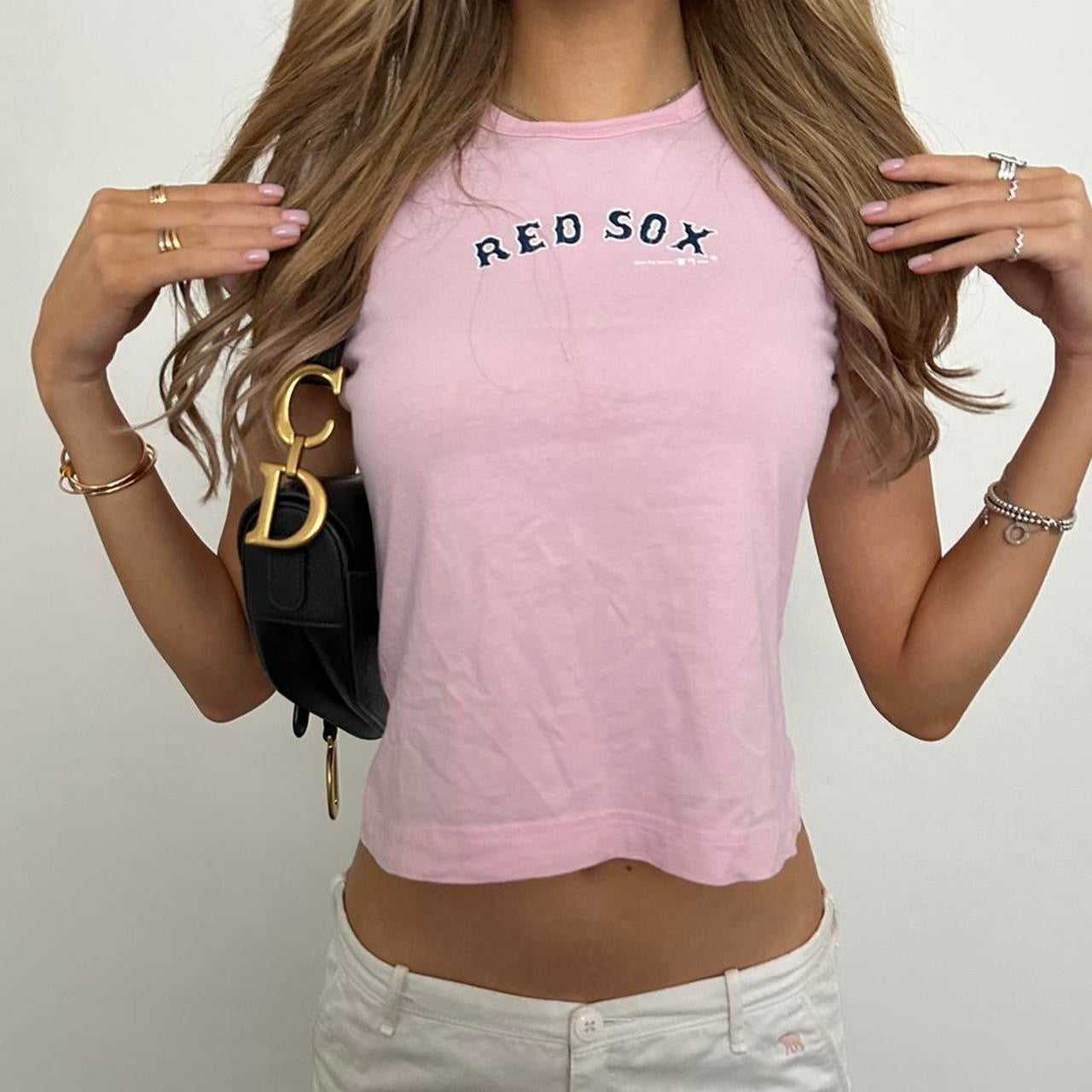 Vintage pink sporty Red Sox baby tee ♡