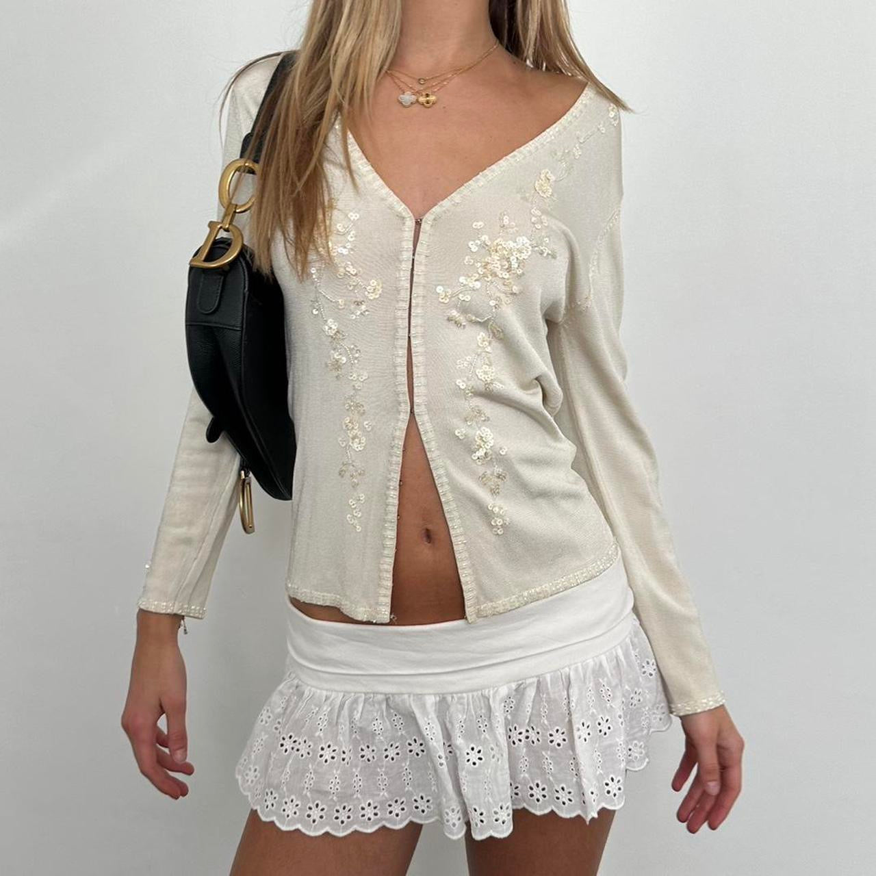 Vintage 90’s open front sequin top