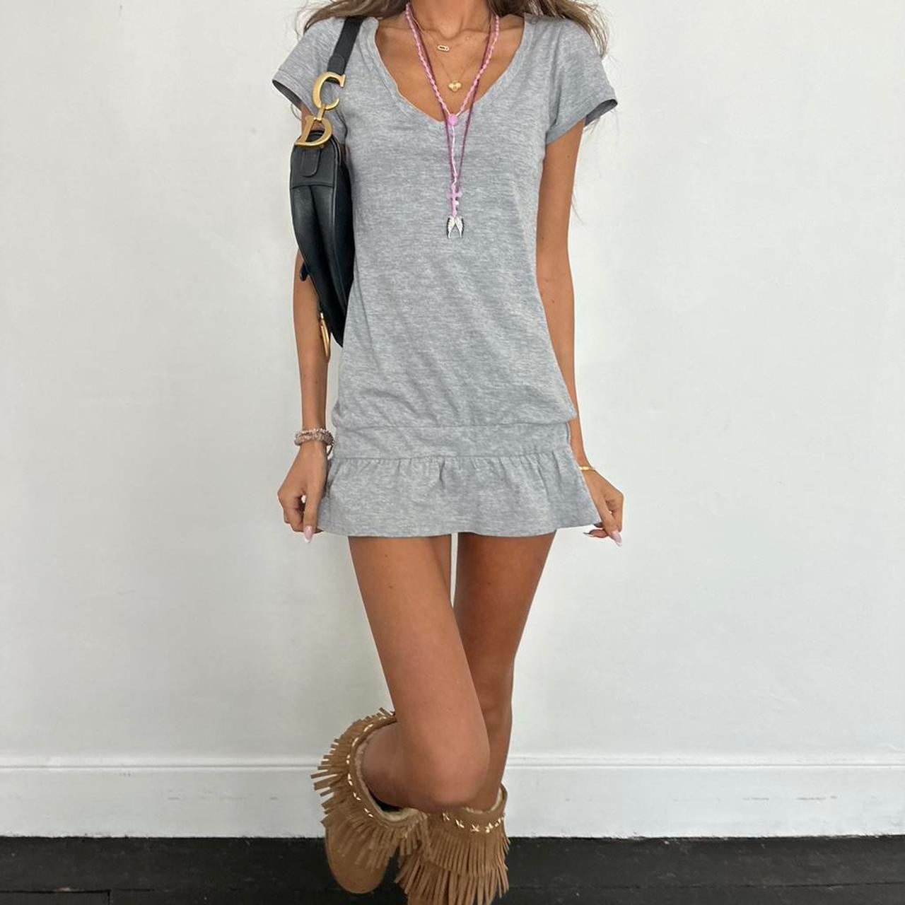 Vintage 00s grey mini dress