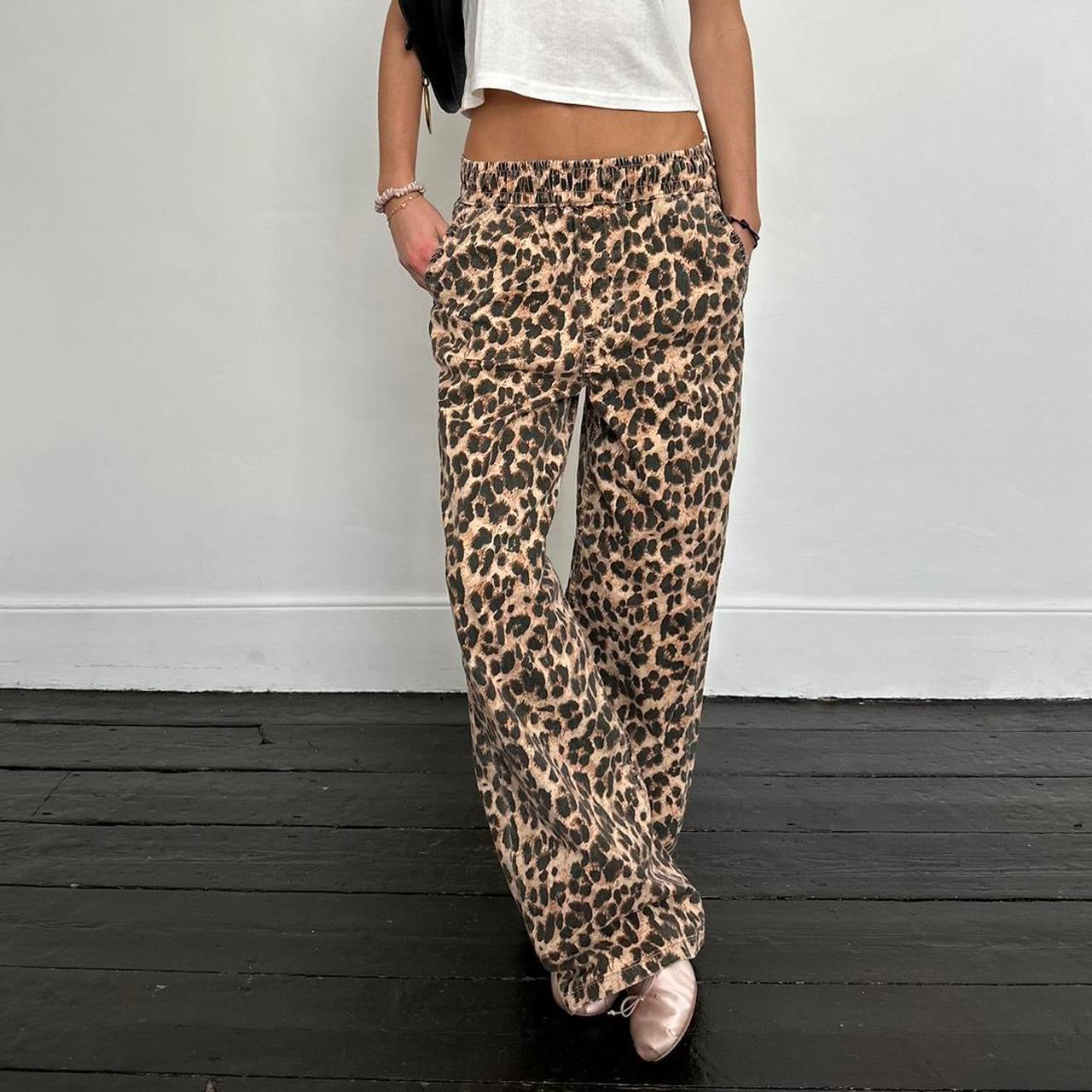 Vintage leopard print pants