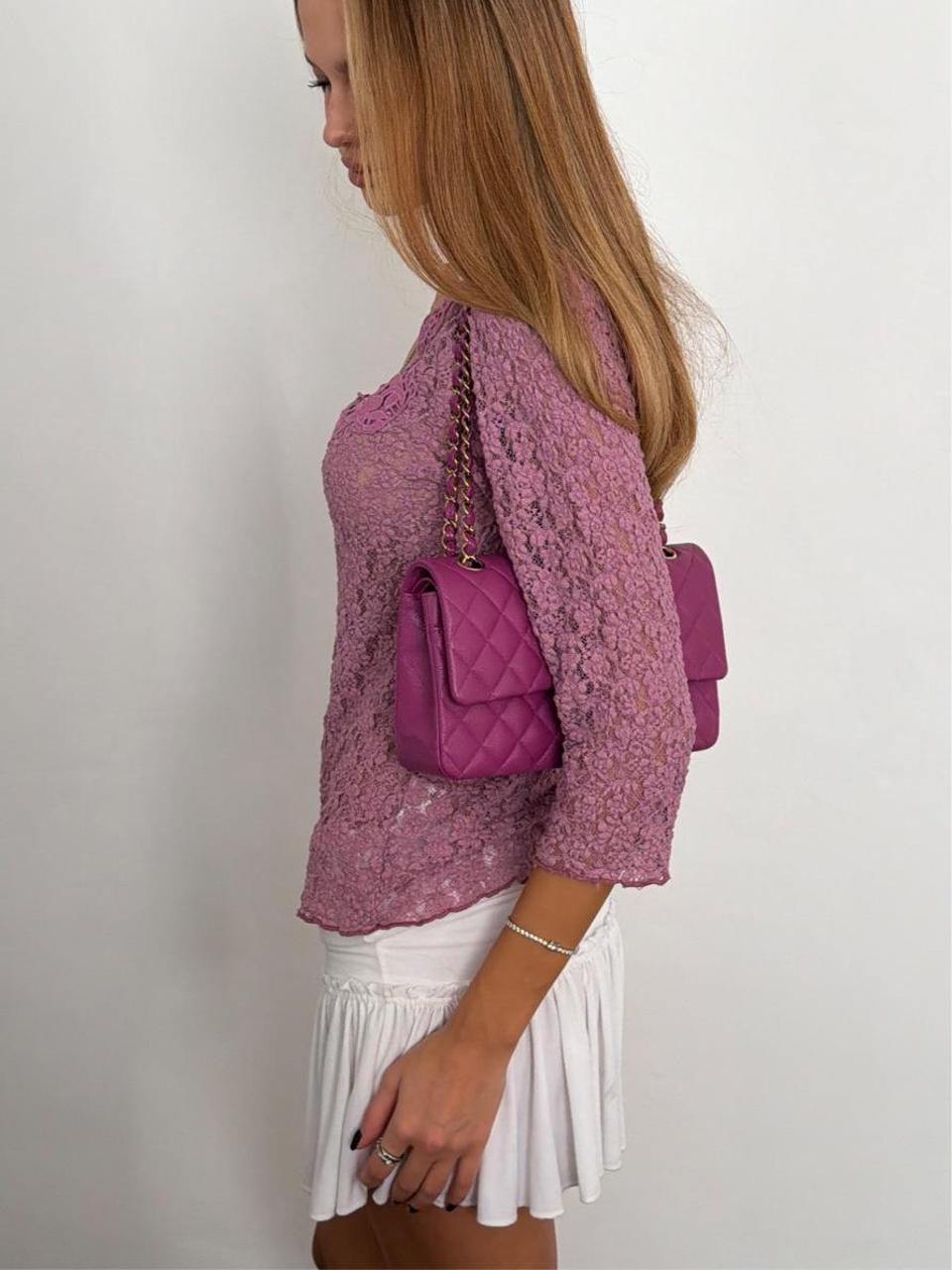 Vintage 00’s pink lace long sleeve top