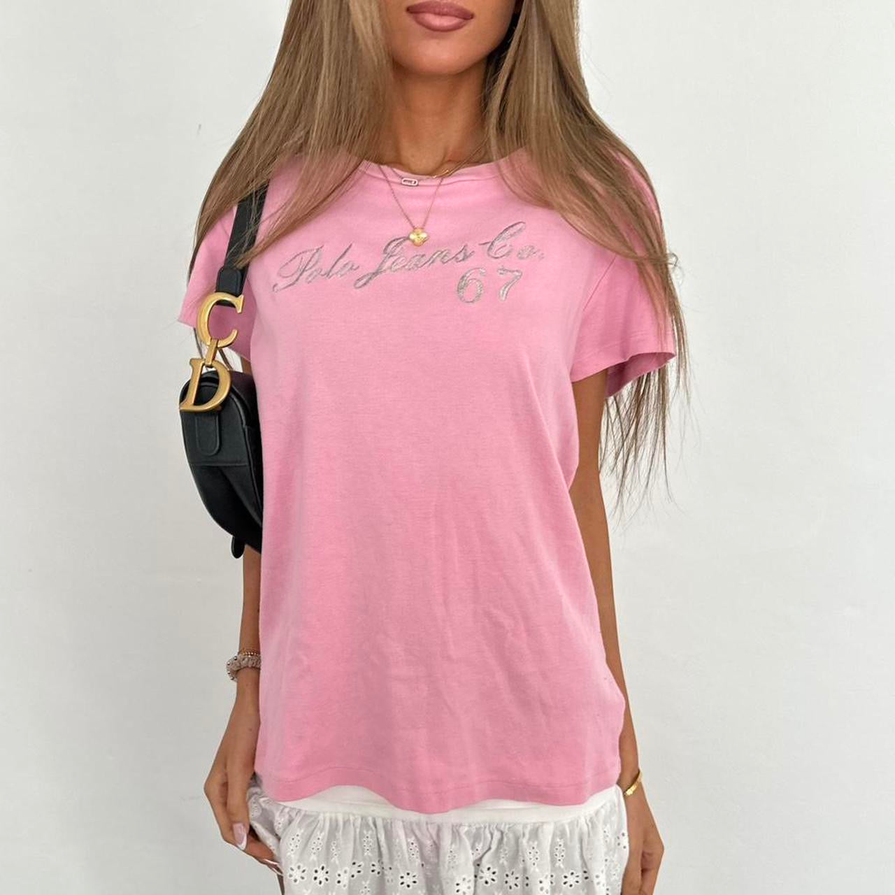 Vintage 2000’s Polo Ralph Lauren pink tee 67