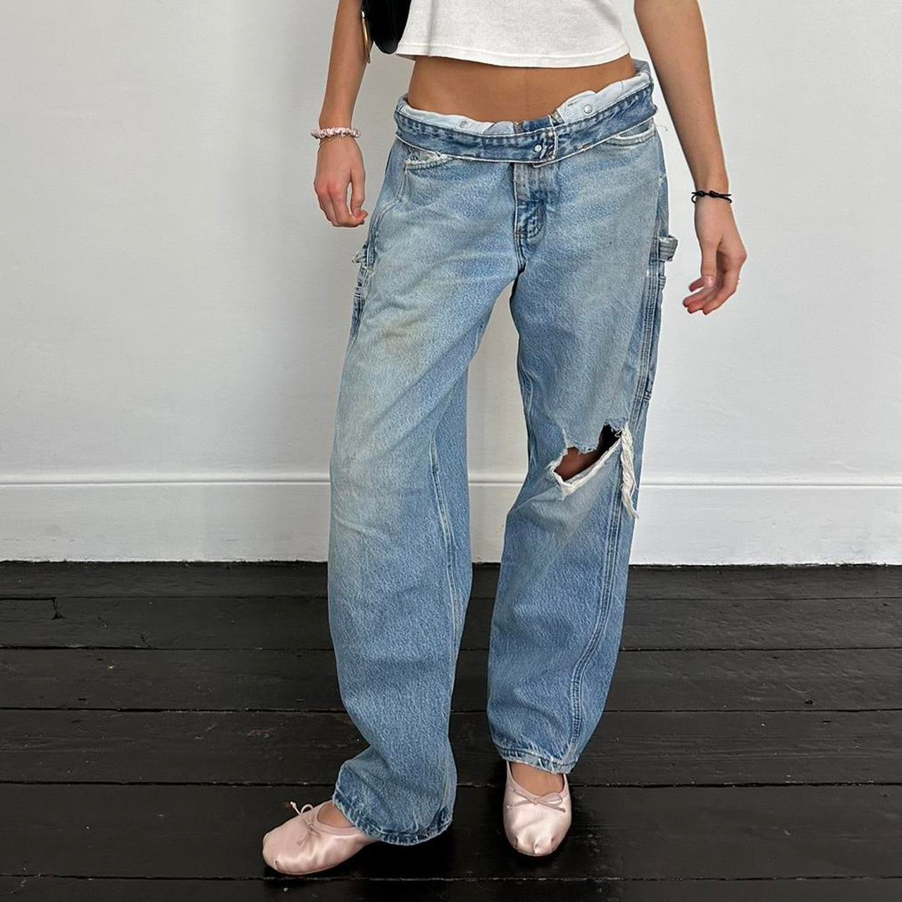 Vintage 90’s Carhartt distressed blue jeans