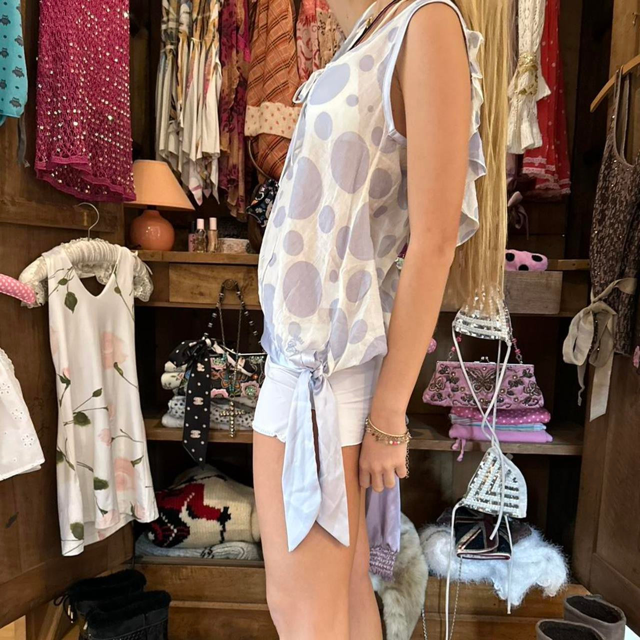 Vintage 2000’s polka dot top