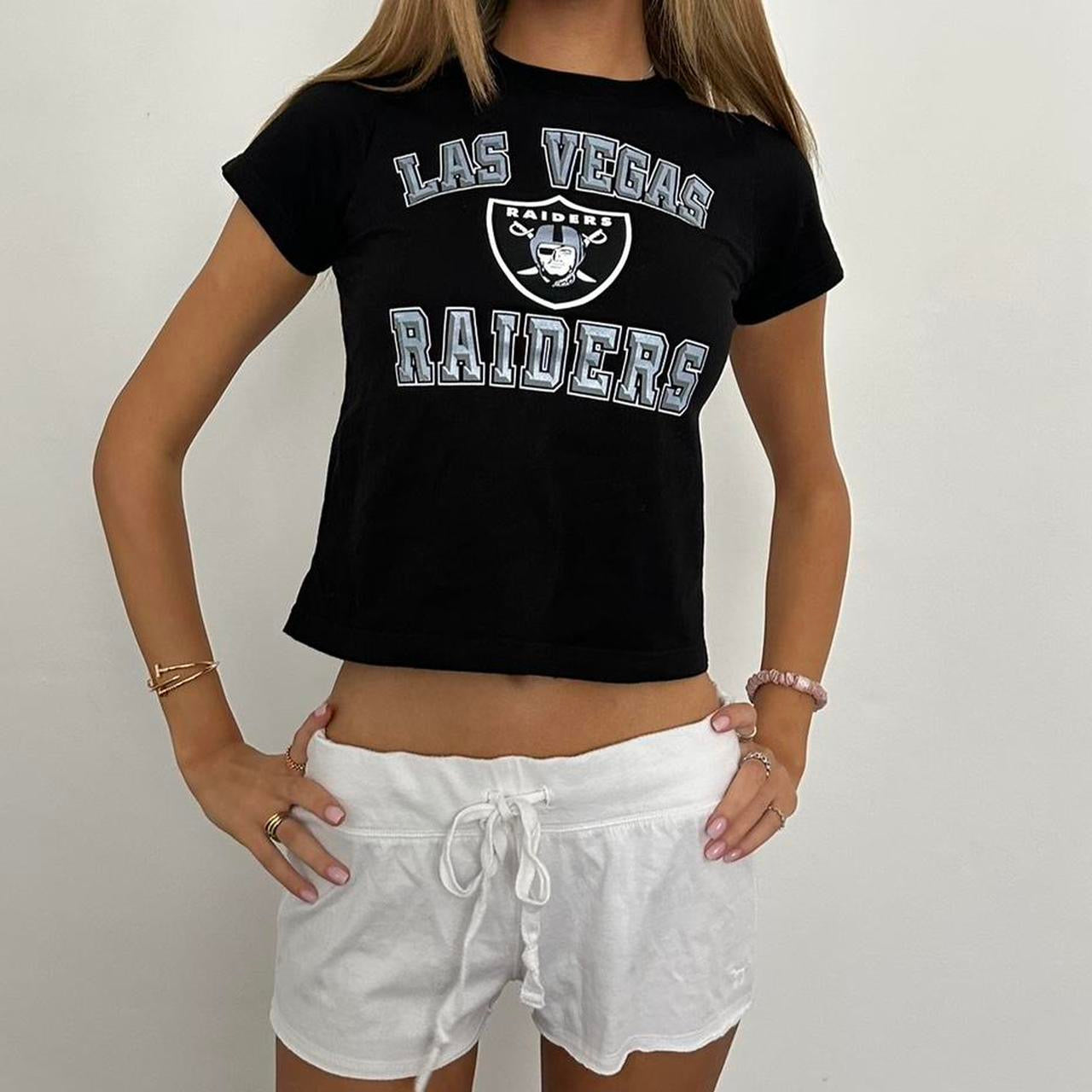 Vintage Las Vegas Raiders black baby tee