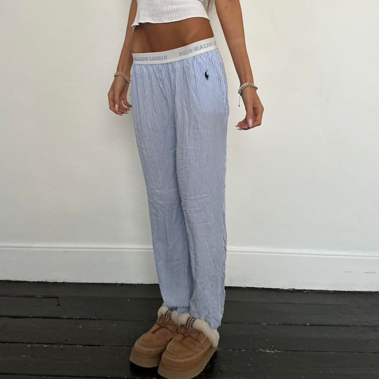 Vintage 90s Ralph Lauren blue stripes pants