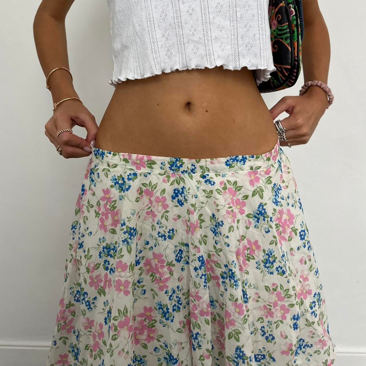 Vintage floral print Ralph Lauren midi skirt