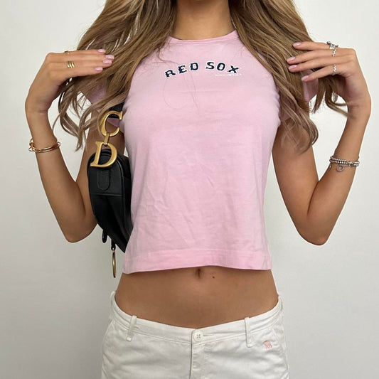 Vintage pink sporty Red Sox baby tee ♡