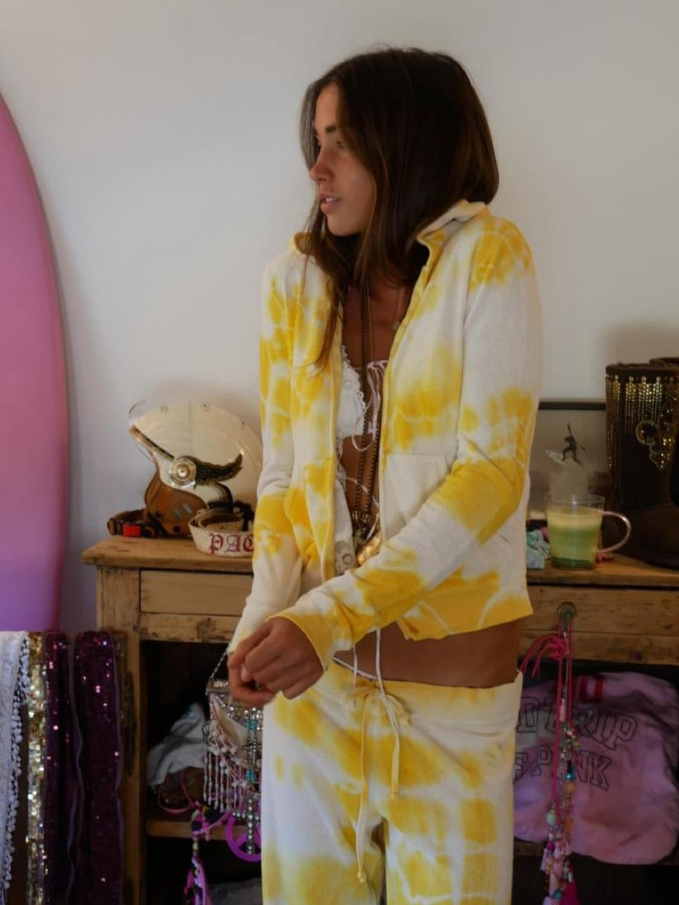 Vintage 00’s yellow Juicy Couture hoodie and pants set