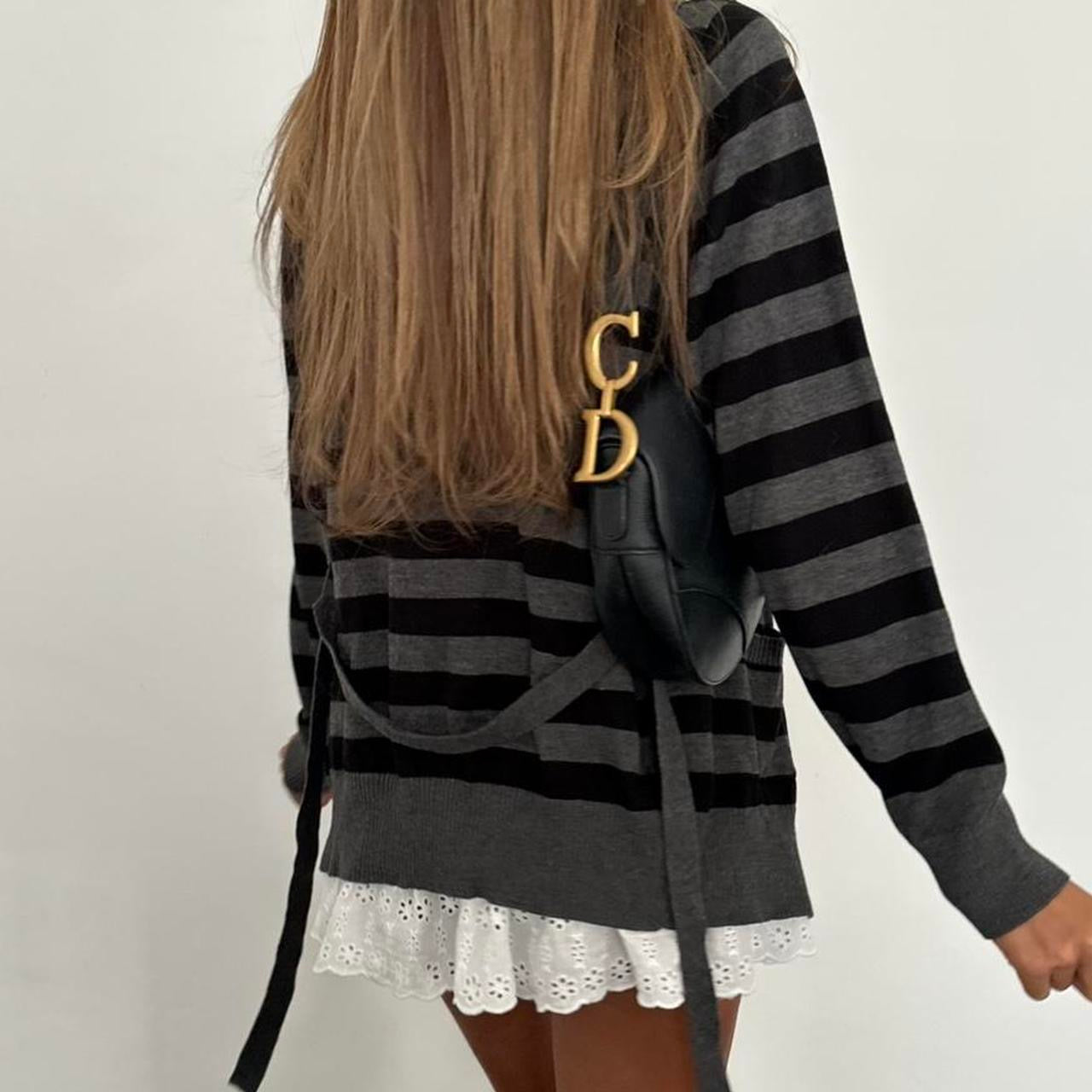 Vintage 2000’s striped long sleeve sweater cardigan