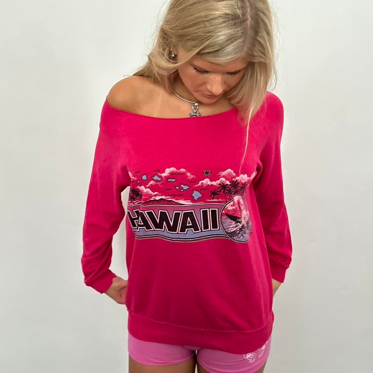 Vintage 90’s Hawaii off the shoulder sweatshirt