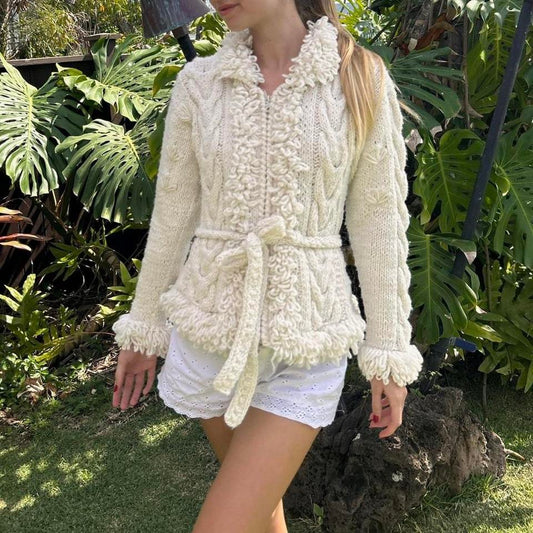 Vintage handmade design knit cardigan