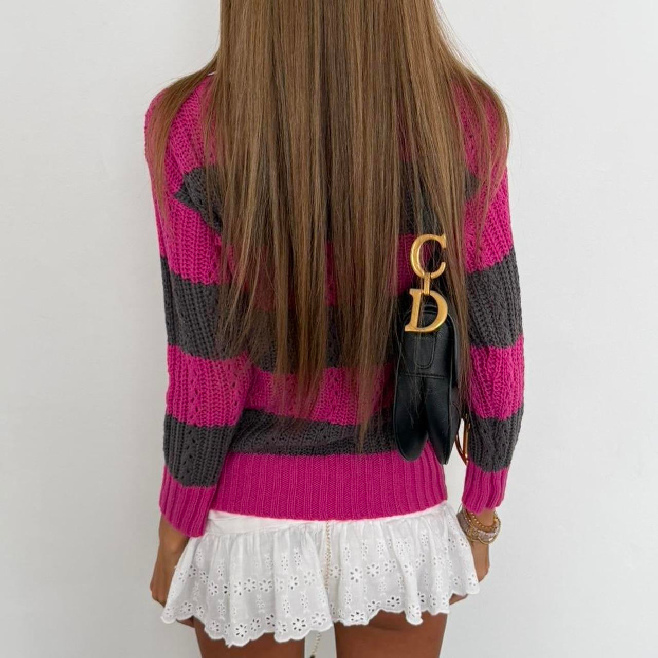 Vintage 00s striped knit sweater