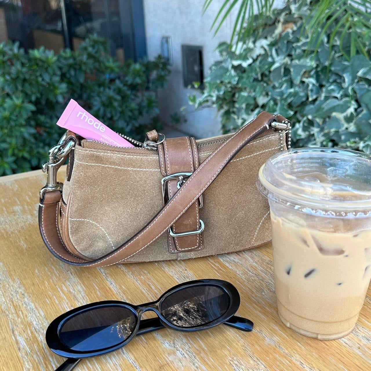 Vintage brown coach suede early 2000s bag