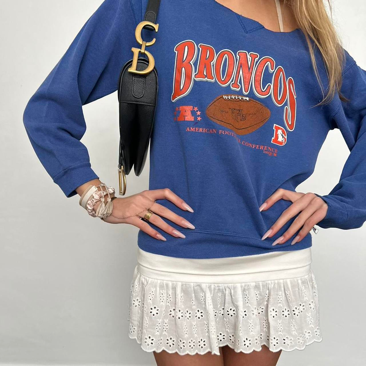 Vintage 90’s varsity Broncos sweatshirt