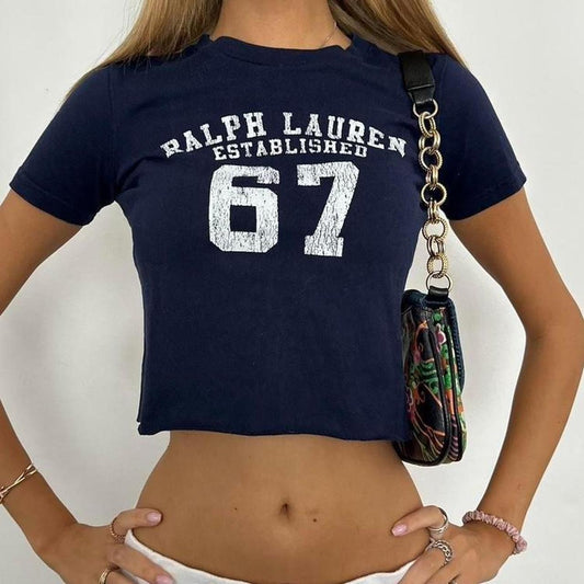 Vintage Ralph Lauren navy baby tee