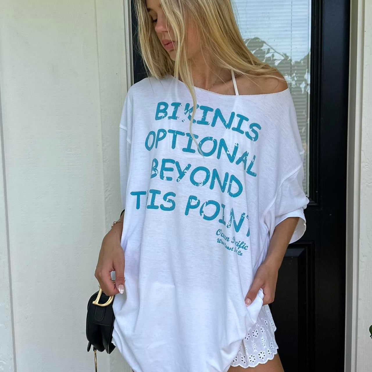 Vintage 90’s bikini summer graphic slogan oversized tee