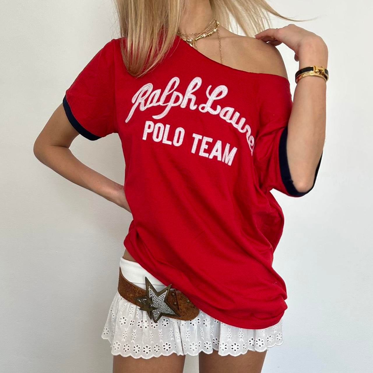 Vintage Ralph Lauren red top Polo Team ❣️⭐️