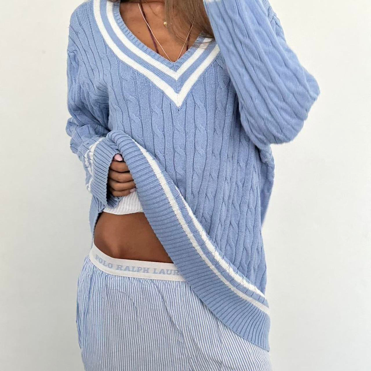 Vintage 2000’s Ralph Lauren blue knit jumper