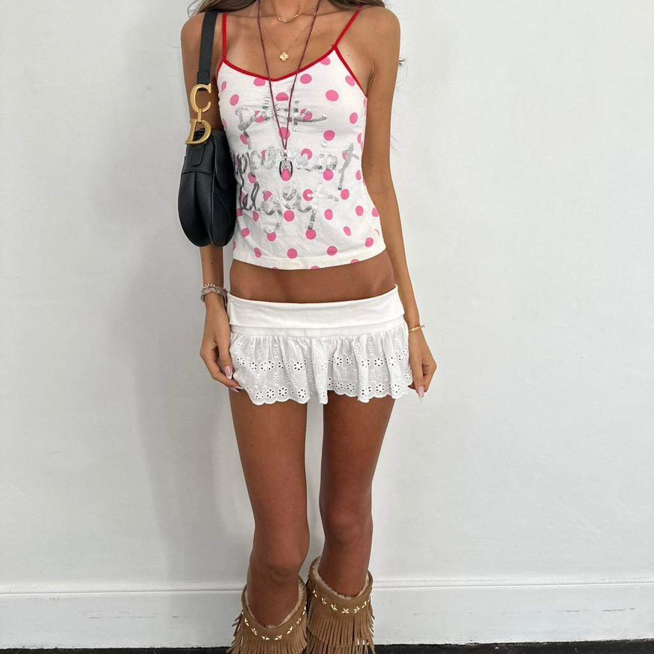 Vintage 2000s Victoria’s Secret polka dot cami top