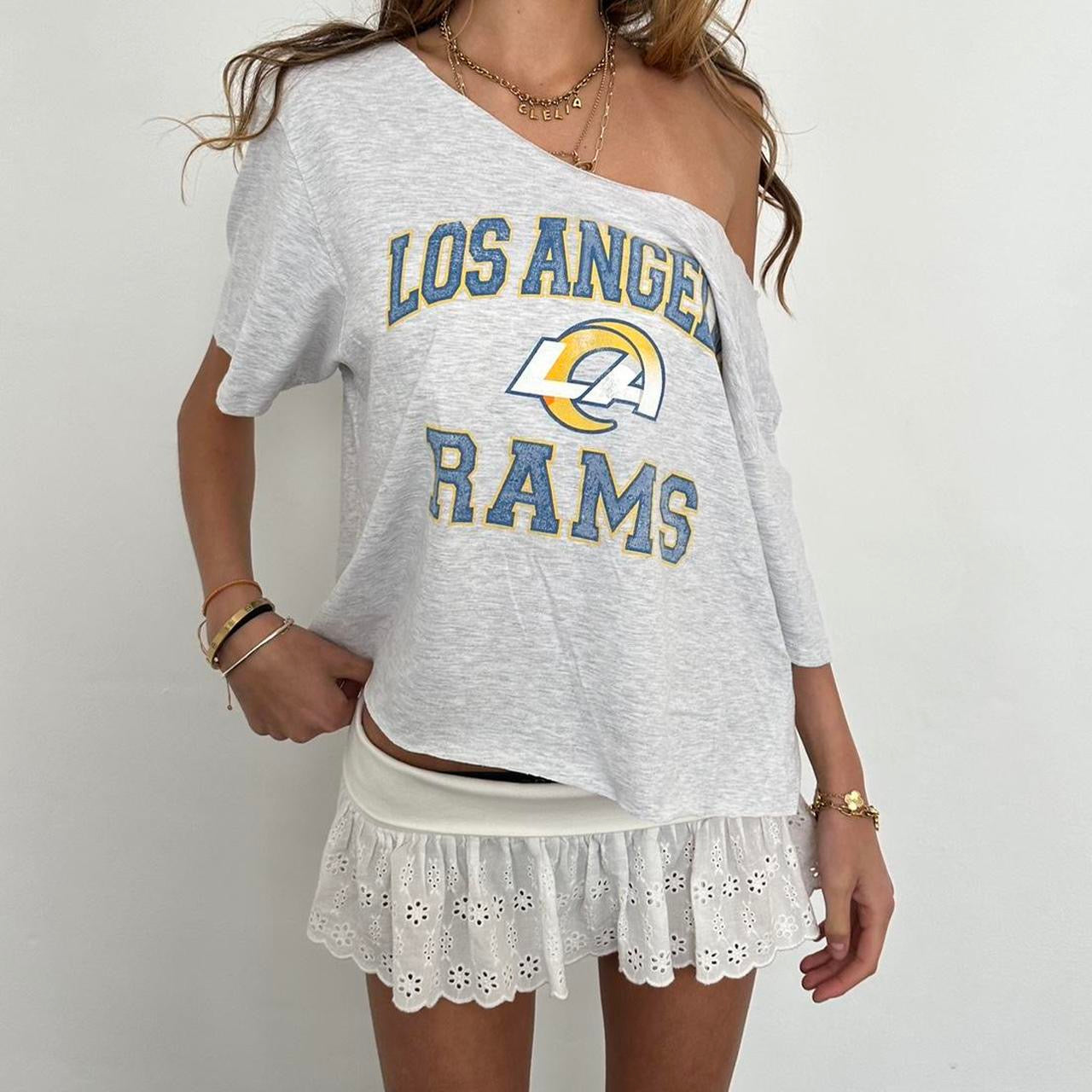 Vintage LA Rams off the shoulder top