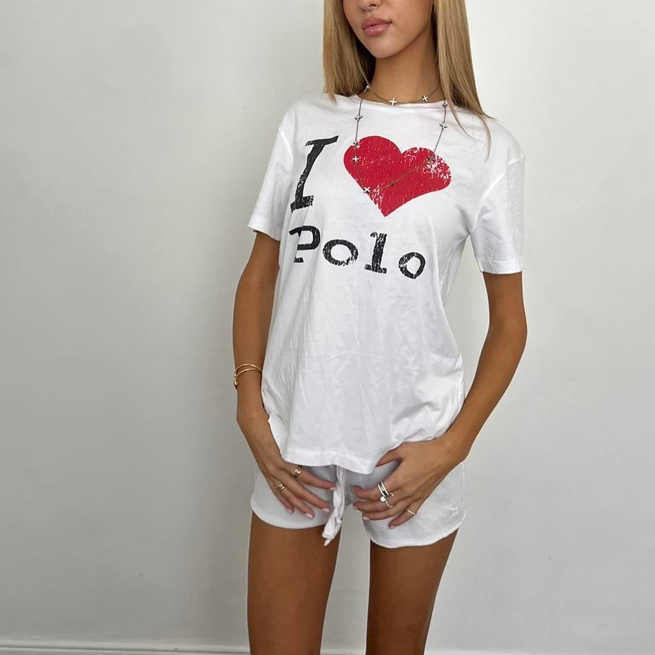 Vintage white Ralph Lauren I love polo tee