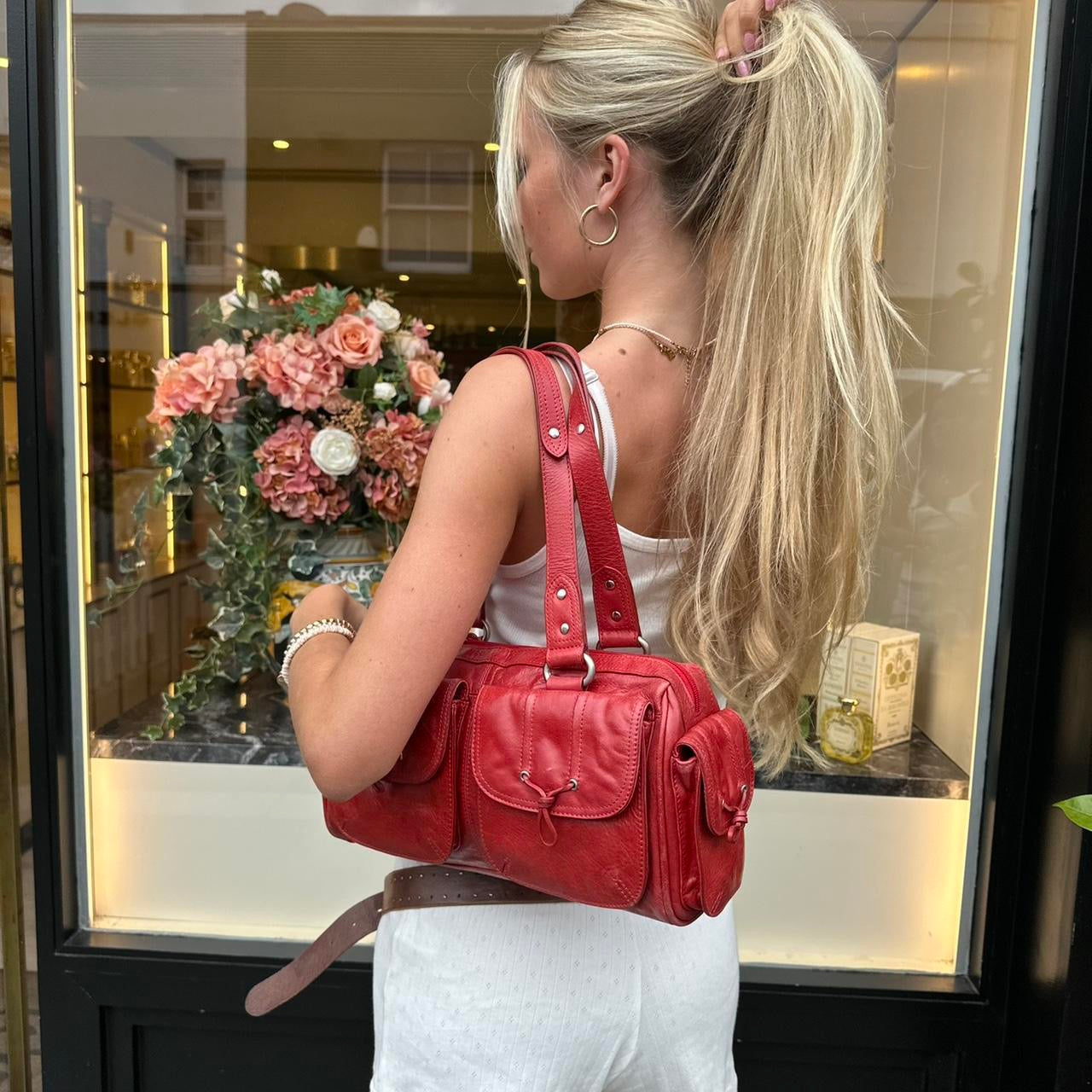 Vintage red shoulder bag 🍒🍓