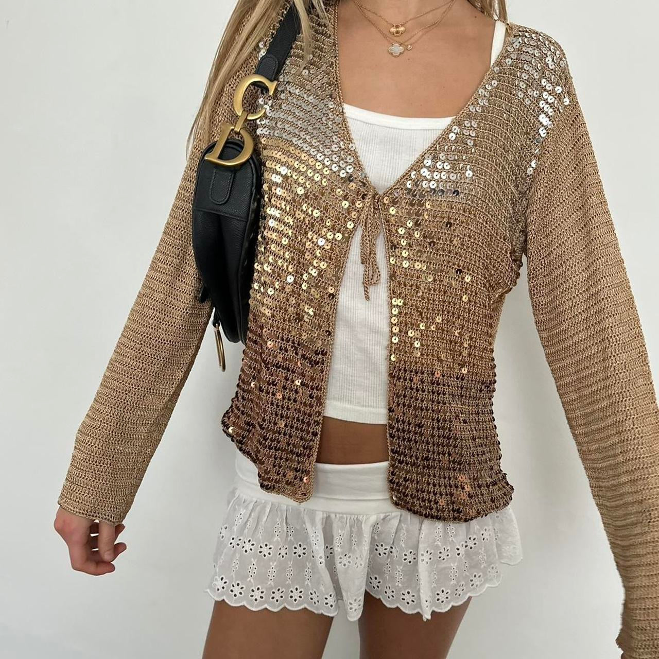 Vintage 90’s sequin cardigan top