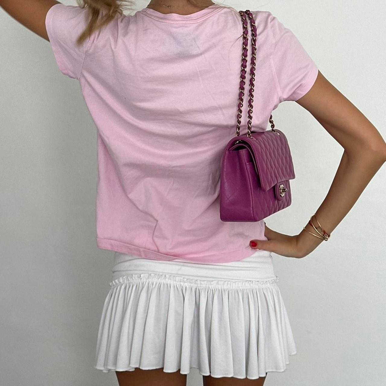 Vintage Ralph Lauren pink embroidery script top